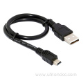 Custom Shied 5PIN Mini B USB 2.0 Charger Data Extension Cable For PS3